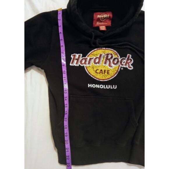 VTG Y2K Hard Rock Honolulu Hawaii Pullover Hoodie Sweatshirt Adult Unisex SZ S - Picture 4 of 5